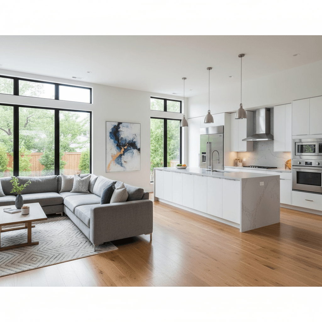 Updated interior of acquired property