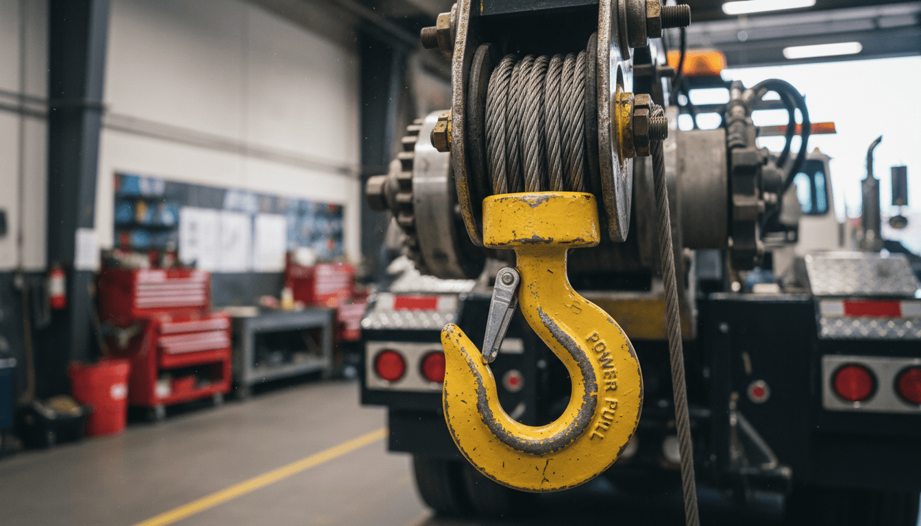 Tow truck equipment and cables