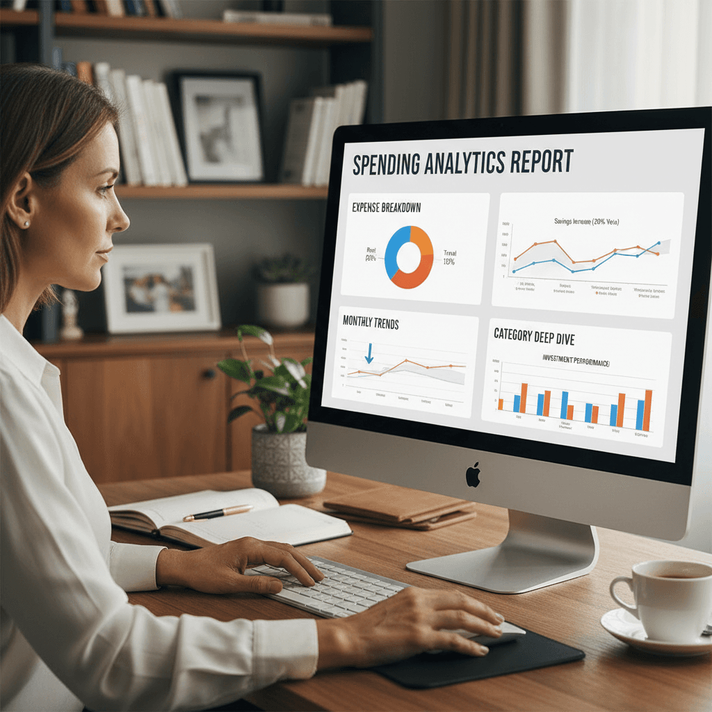 Detailed spending report showing property acquisition costs, renovations, and operating expenses